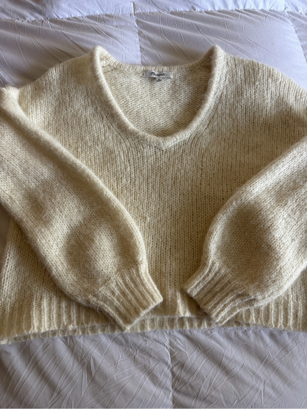 Madewell Alpaca Wool Sweater - Cream